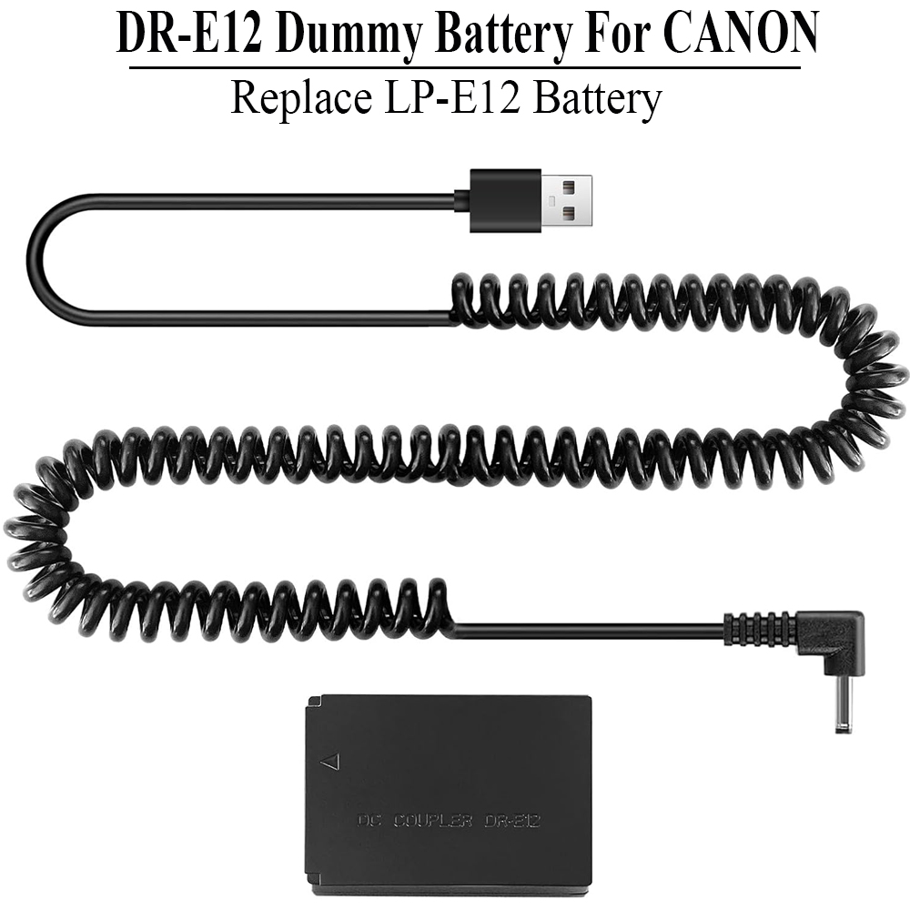 Canon Camera Eos M50 Mark Ii - ACK-E12 USB 전원 코드 LP-E12 더미