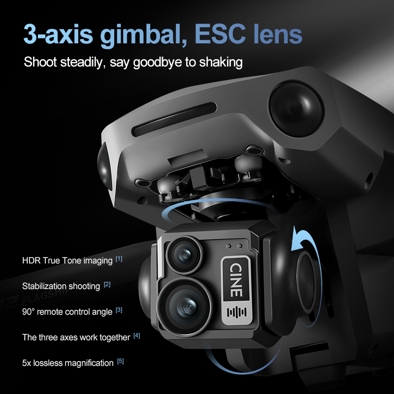 8K 3축 짐벌 브러시리스 7.2인치 터치스크린 FPV - Drone Gimbal 3 Axis 리뷰 및 가격